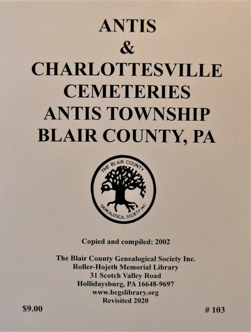 Antis & Charlottesville Cemeteries, Antis Township