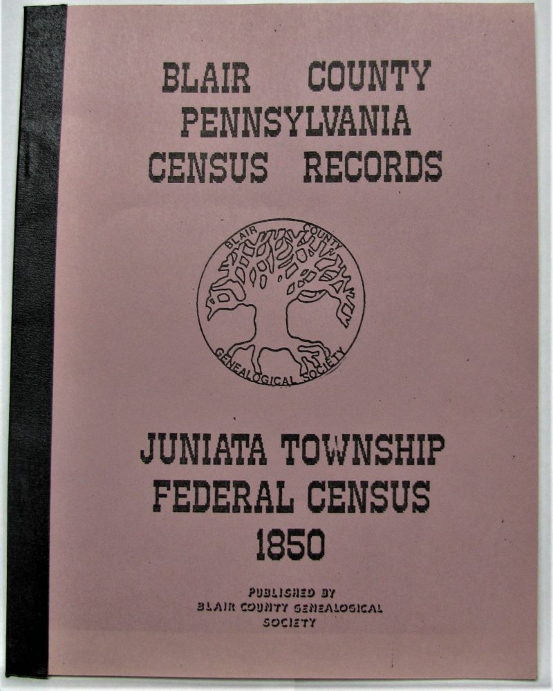 1850 Juniata Township Census Records